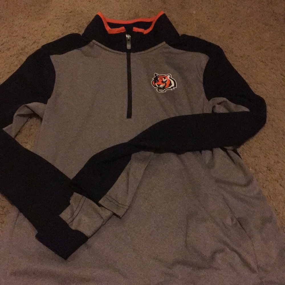 Bengals quarter zip sweatshirt